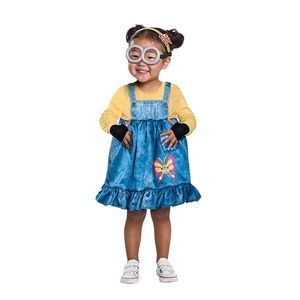 🎃 New Minions Tutu Dress Costume Set Toddler Size 3T-4T